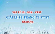 Giải Vật lí 12 trang 71 Chân trời Sáng tạo